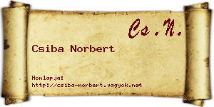 Csiba Norbert névjegykártya