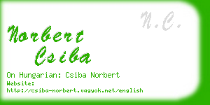 norbert csiba business card